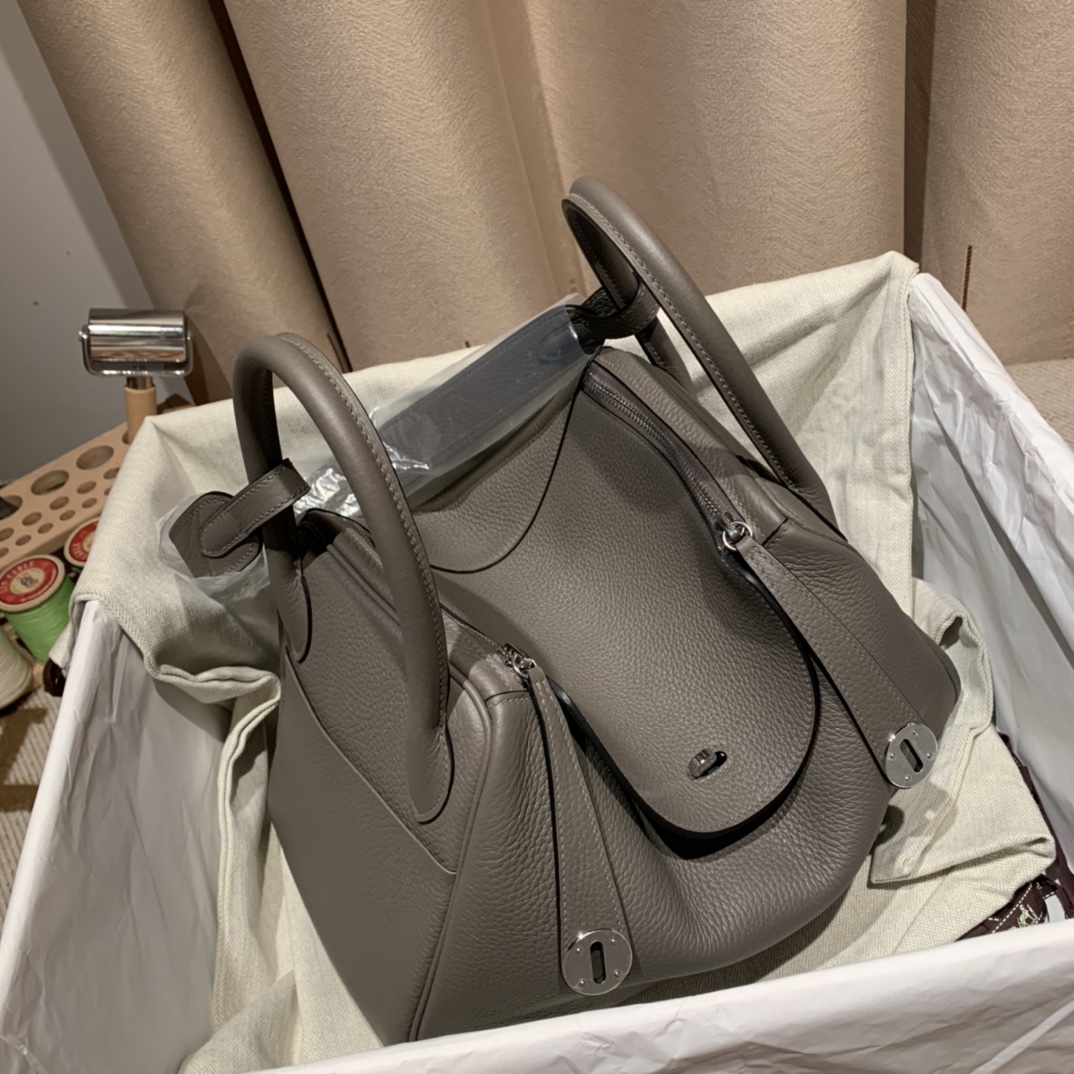 에르메스 린디백30 에땅 그레이 은장 끌레망스 가죽